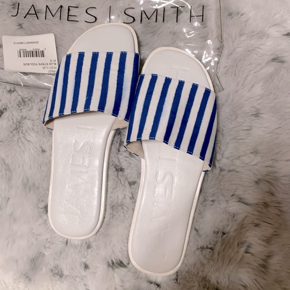 NWT James Smith On Duty blue stripe pool slide/41 - Picture 2 of 10
